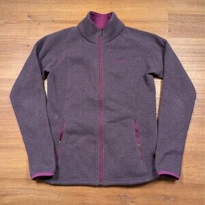 Marmot Torla Fleece Jacket Womens Small Purple Full Zip Knit Polartec Sweater